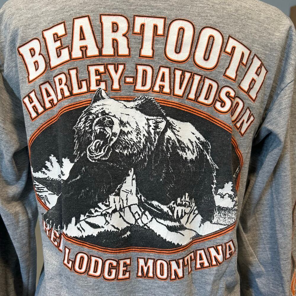 Harley-Davidson Y2K Beartooth Montana Flame Long Sleeve Tee Cowboy Core S - Picture 13 of 16